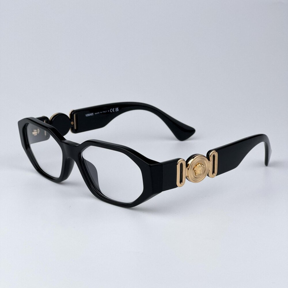 Versace  VE3320U GB1 Men Black Geometric BRAND NEW Eyeglasses